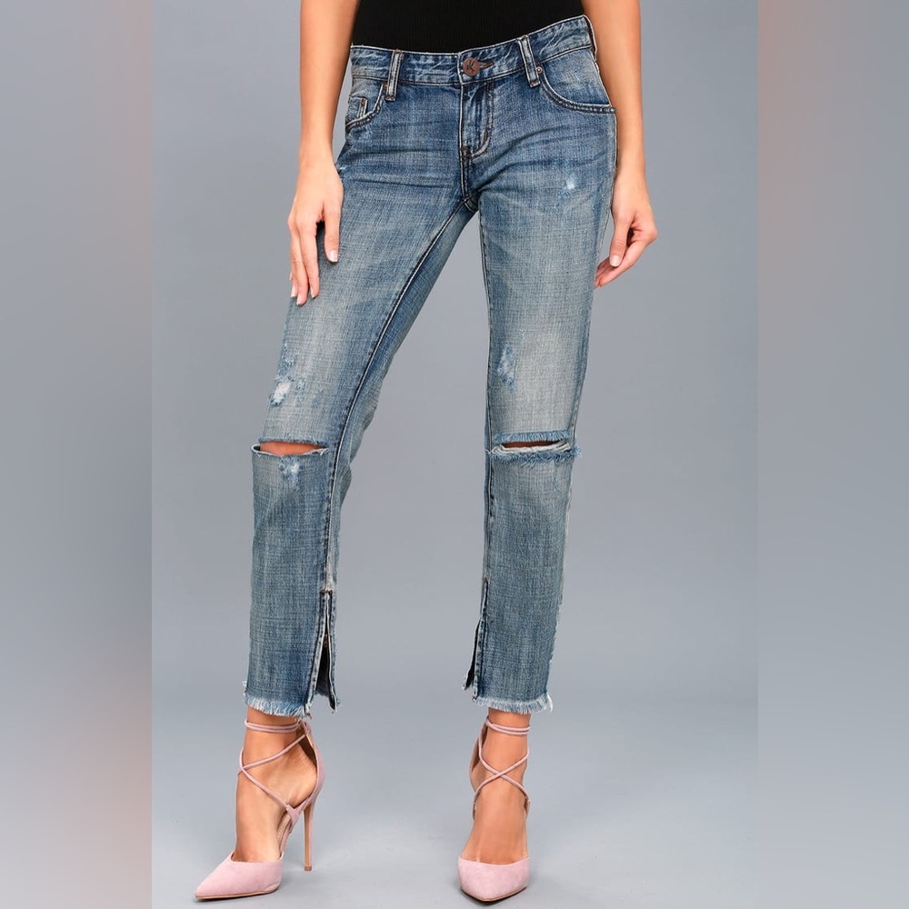 One teaspoon freebirds rigid skinny distressed size 26 light wash